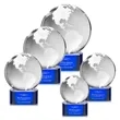 Globe Award on Paragon Base - Blue | https://www.bestnamebadges.com