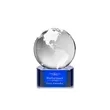Globe Award on Paragon Base - Blue | https://www.bestnamebadges.com