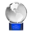 Globe Award on Paragon Base - Blue | https://www.bestnamebadges.com