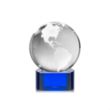 Globe Award on Paragon Base - Blue | https://www.bestnamebadges.com