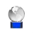 Globe Award on Paragon Base - Blue | https://www.bestnamebadges.com