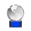 Globe Award on Paragon Base - Blue | https://www.bestnamebadges.com