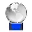 Globe Award on Paragon Base - Blue | https://www.bestnamebadges.com