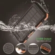 Portable Solar Charger Waterproof Power Bank w/ Flashlights | https://www.bestnamebadges.com