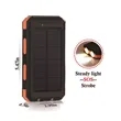 Portable Solar Charger Waterproof Power Bank w/ Flashlights | https://www.bestnamebadges.com