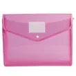 Large-Capacity Transparent Document Folder with snap Closure | https://www.bestnamebadges.com