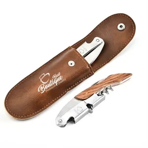 Multi-Function Red Wine Bottle Opener Stainless Steel Wood