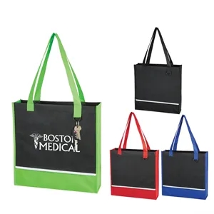 Non-Woven Accent Tote Bag | https://www.bestnamebadges.com