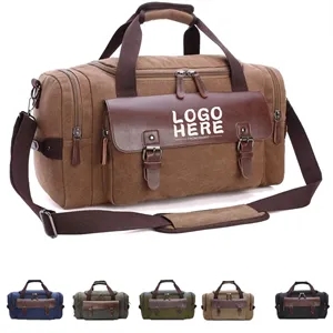 Canvas Duffel Bag with Shoulder Strap | https://www.bestnamebadges.com
