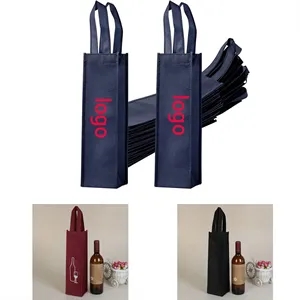 Square Bottom Recyclable Non Woven One Bottle Wine Bags