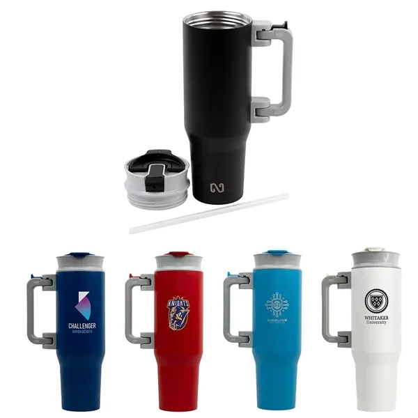 NAYAD® Genesis 40 oz Stainless Steel Double-Wall Mug with F