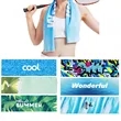 Custom Sublimation Full Color Cooling Towel | https://www.bestnamebadges.com
