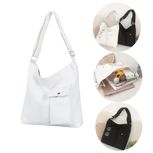 Retro Large Size Canvas Shoulder Bag Casual Tote