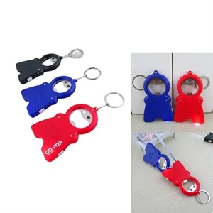 3-in-1 Keychain with Light, Tape Measure & Bottle Opener