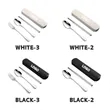 Portable Stainless Steel Cutlery Set with Storage Case | https://www.bestnamebadges.com
