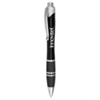 Silver Accent Grip Plastic Pen | https://www.bestnamebadges.com