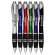 Silver Accent Grip Plastic Pen | https://www.bestnamebadges.com