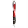 Silver Accent Grip Plastic Pen | https://www.bestnamebadges.com