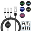 Custom LED Glow Logo 3-in-1 USB Cable | https://www.bestnamebadges.com