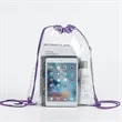 PVC drawstring bag waterproof transparent portable travel | https://www.bestnamebadges.com