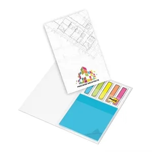 Post-it® Transparent Notes + Arrow Flags in Custom Cover | https://www.bestnamebadges.com