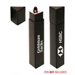 Union Printed, Deluxe Triangle Single Black Pen Display Box | https://www.bestnamebadges.com