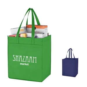 Non-Woven Market Shopper Tote Bag | https://www.bestnamebadges.com