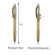 Plastic Ballpoint Click Pen with Metallic Accent | https://www.bestnamebadges.com