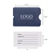 Vegan Leather Luggage Tag with Loop Strap | https://www.bestnamebadges.com