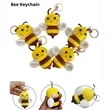Handmade Crochet Bee Keychain | https://www.bestnamebadges.com