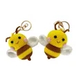 Handmade Crochet Bee Keychain | https://www.bestnamebadges.com