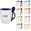12oz Inner Color Mug With Spoon | https://www.bestnamebadges.com