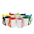 12oz Inner Color Mug With Spoon | https://www.bestnamebadges.com