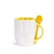 12oz Inner Color Mug With Spoon | https://www.bestnamebadges.com