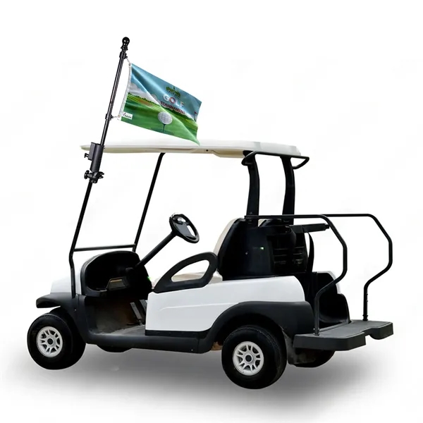 Premium Golf Cart Flag Pole Kit with Flag