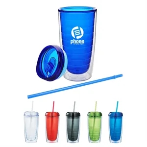 16oz Double layer Straw Cup
