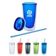 16oz Double layer Straw Cup | https://www.bestnamebadges.com