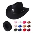 Fedora Cowboy Hat With Belt Buckle | https://www.bestnamebadges.com