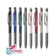 Union Printed - Geometric Aluminum BallPoint Pens w/ Stylus | https://www.bestnamebadges.com