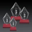 Devron 3D Award on Base - Red | https://www.bestnamebadges.com