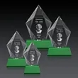 Devron 3D Award on Base - Green | https://www.bestnamebadges.com