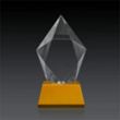 Devron 3D Award on Base - Amber | https://www.bestnamebadges.com