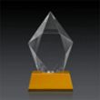 Devron 3D Award on Base - Amber | https://www.bestnamebadges.com