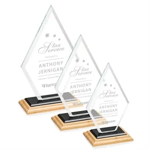 Tuscany Award - Bamboo/Black | https://www.bestnamebadges.com