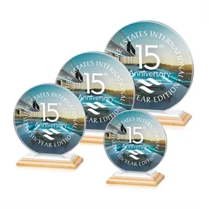 Victoria VividPrint™ Award - Bamboo/White | https://www.bestnamebadges.com