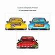 Custom Car Windshield Sun Shade & Engine Hood Cover kit | https://www.bestnamebadges.com