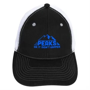 Mid-Profile Accent Mesh Snapback Cap | https://www.bestnamebadges.com