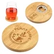 Bamboo Coaster with Bottle Opener | https://www.bestnamebadges.com