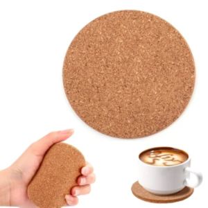 Round Absorbent Cork Coffee Coaster