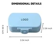Portable 6-Compartment Medicine Box | https://www.bestnamebadges.com
